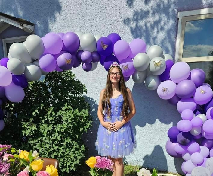 Purple Enchanted Garden Themed Birthday Party, Purple Dress, Balloon Arch, Flower Crowns