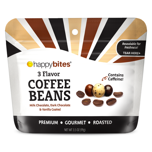 Eat Play Happy, Inc - Happy Bites 3 Flavor Covered Coffee Beans (3.5 oz)